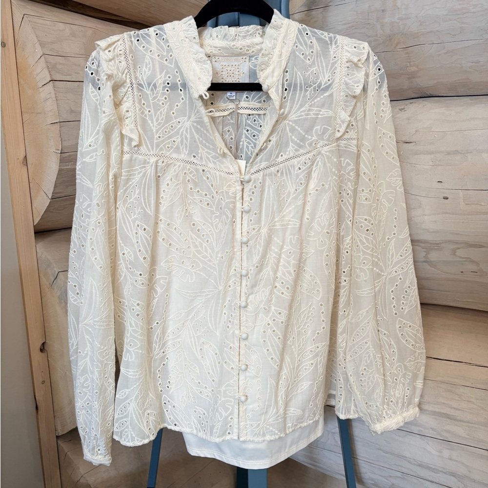NWT Johnny Was Palmas Ricas Eyelet Blouse